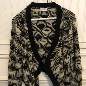 Beige and black patterned cardigan